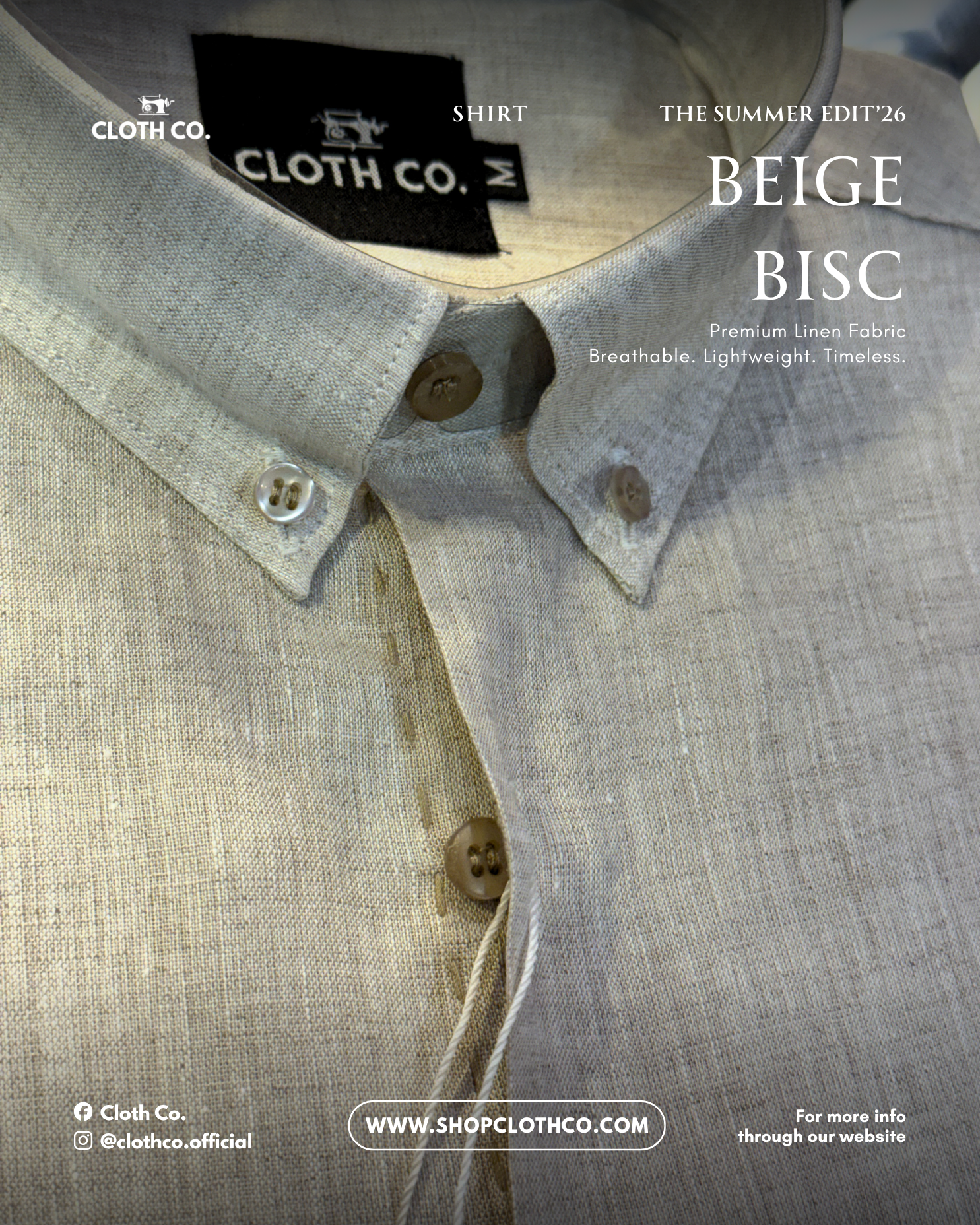 Essential Linen Shirt – Beige Bisc