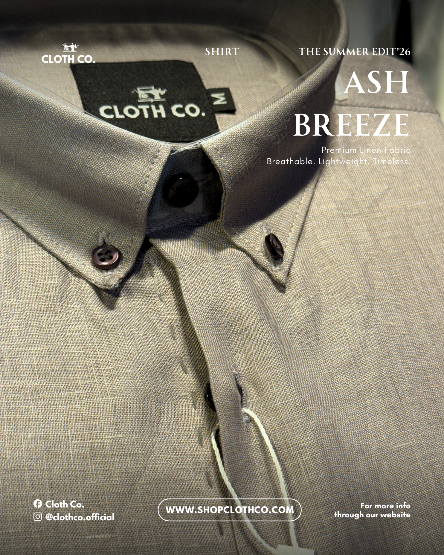 Essential Linen Shirt – Ash Breeze