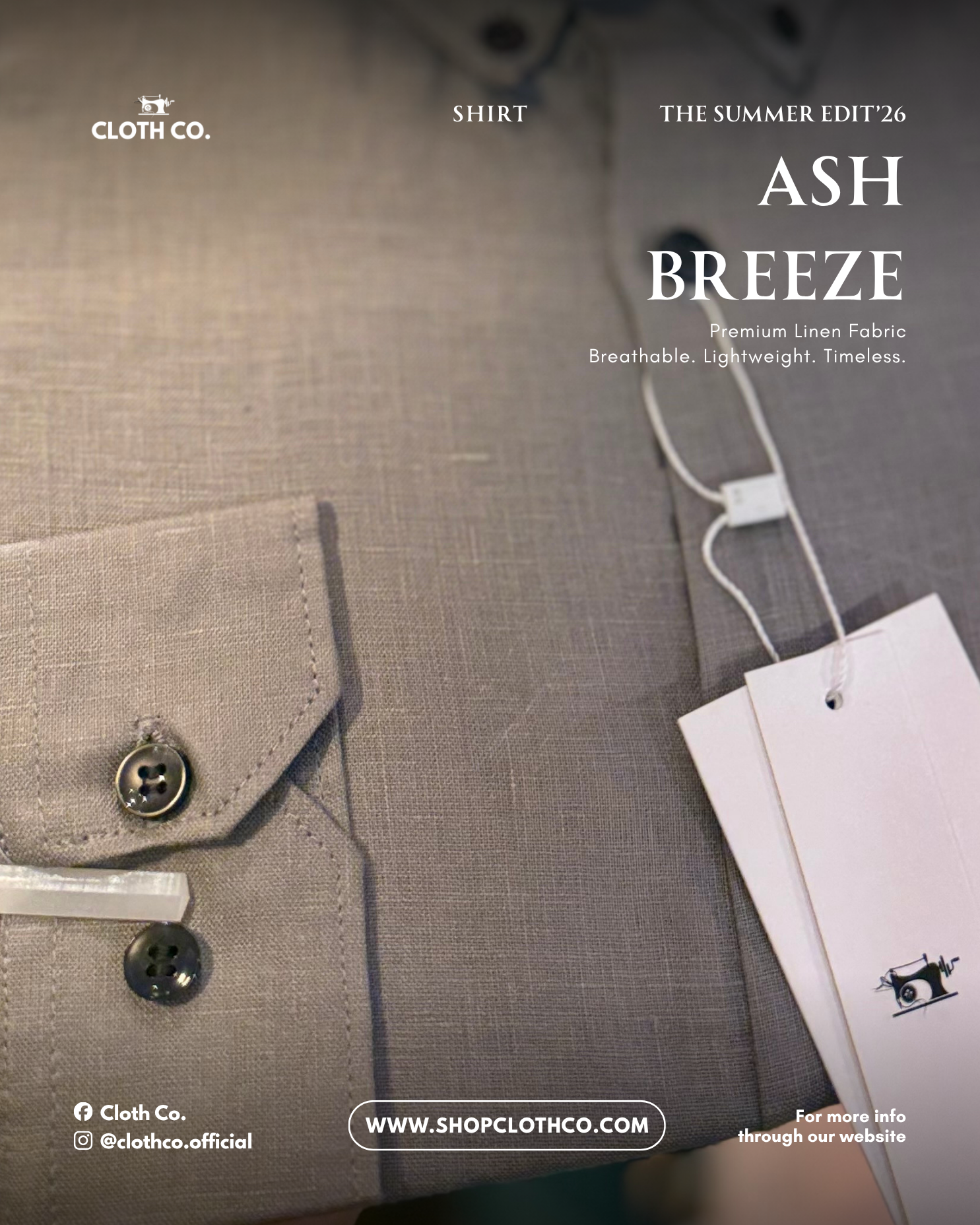 Essential Linen Shirt – Ash Breeze