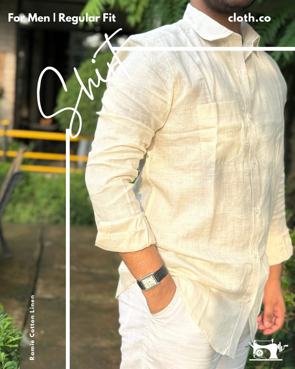 Linen-Ramie Shirt for Men
